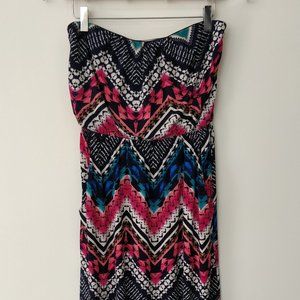 Strapless Maxi Dress -Multicolor